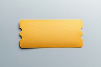 A blank golden ticket background isolated admission.