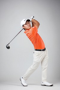 Golf player sports professional sportswear.