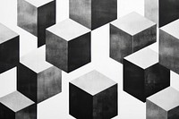 Simple minimal pattern in an isometric geometric design black.