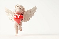 3D cupid illustration angel heart archangel.