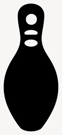 Bowling pin silhouette minimalist sports vector