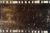 Aged film strip background texture border.