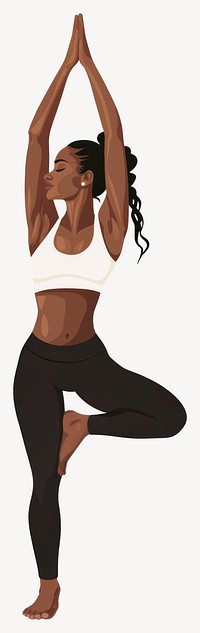 Woman in yoga attire illustration exercise fitness vector