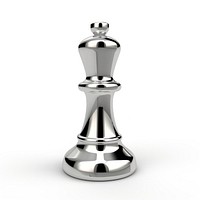 3d solid chess piece icon game metallic strategy.