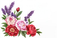 Beautiful floral corner flowers illustration lavender.