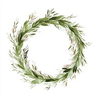 Christmas wreath illustration decorative watercolor.