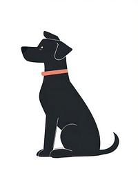 Dog illustration minimalist simple.