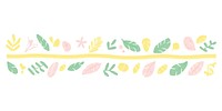 Memphis ribbon summer garland illustration pattern floral.