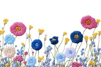 Embroidery flowers pattern art handcrafted.