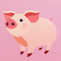 Papercut pig background animal cute.