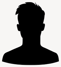 Chubby people avatar silhouette portrait person vector