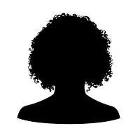 Chubby people avatar silhouette hairstyle portrait.