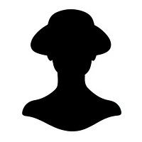 People avatar silhouette hat person.