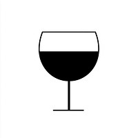 Cocktail glass logo minimalist design simple.