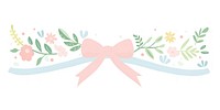 Memphis ribbon cocktail garland illustration flowers floral.