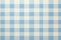 Blue and white checkered pattern tablecloth background.