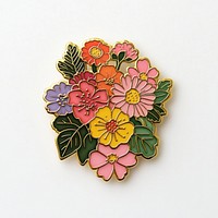 Bouquet of flowers pin badge accessories accessory enamel.