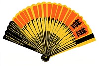 Chinese folding fan traditional illustration decorative.