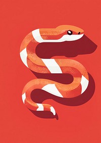 A red snake illustration background reptile.