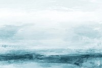 Abstract minimalist of a calm ocean horizon lines texture background watercolor.