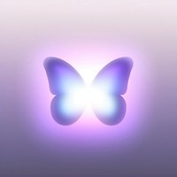 Butterfly icon shape aura abstract gradient glowing.