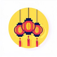 Chinese gold ingot icon illustration lanterns chinese.