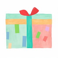 Gift box illustration colorful art.