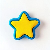 Yellow star texture shape clay.