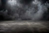 Black concrete floor background smoke empty.