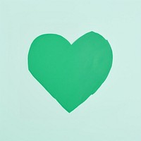 Green heart illustration minimal symbol.