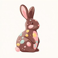 Chocolate bunny illustration chocolate colorful.