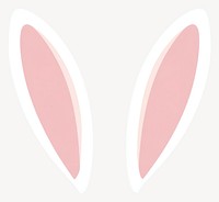 White Bunny ears illustration minimalist colors vector