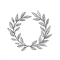 Olive branch wreath art graphics drawing.