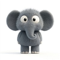 Illustration elephant cartoon fluffy.