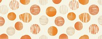 Minimalist repeat pattern geometric circles orange.