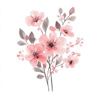 Aesthetic spring flower flowers art illustration.