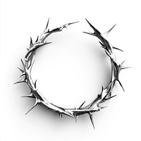 Crown of thorns metallic symbol sharp.