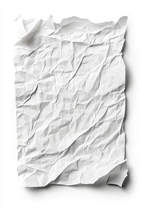 Notebook paper background white crumpled.