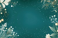 Emerald teal - white gold background sparkles festive design.