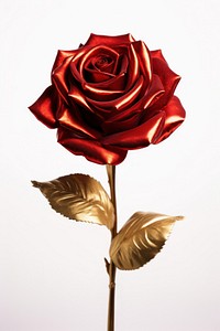 Gold red rose flower ornamental artificial.