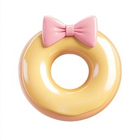 3d coquette glazed donut illustration sweets round.