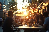 People enjoying outdoor dining outdoors person urban.