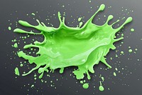 Green paint splashes vibrant color abstract.