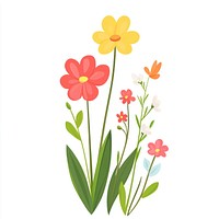 Flat vector of spring flower flowers art graphics.