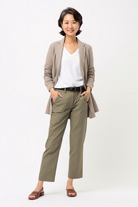 Asia businesswoman clothing casual style.