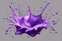 Purple paint splashes vibrant color beverage.