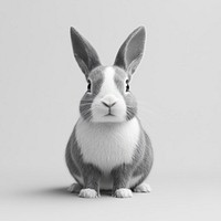 Cute gray and white rabbit animal bunny cute.