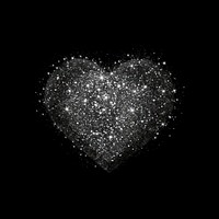 Glitter heart sparkling effect.