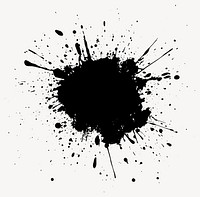 Dirt brush splatter stain black vector