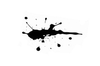 Flat individual black ink splashed silhouette outdoors abstract.